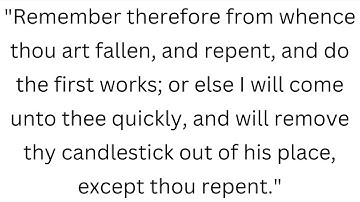 Revelation 2:5 (KJV)