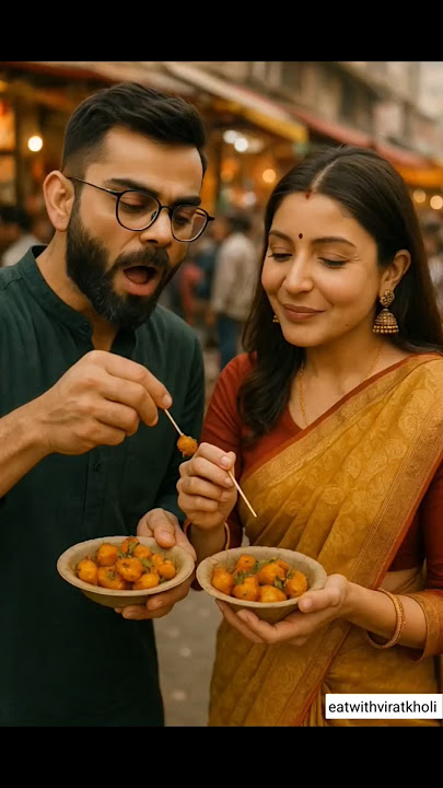 Virat Kohli & Anushka Sharma Relish Spicy Aloo Chaat at Mohammad Ali Road | AI Food Vlog