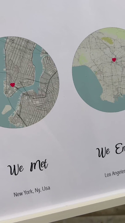 Triple map poster is a perfect way to celebrate your love story! ❤️