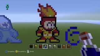 Minecraft Tutorial: How to  Make Firestorm from xmen 8bit
