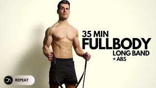 35 min COMPACT Full body RESISTANCE BAND workout | No Attaching |   ABS