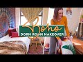 A Plant and Patterned Boho Dorm Room Makeover!