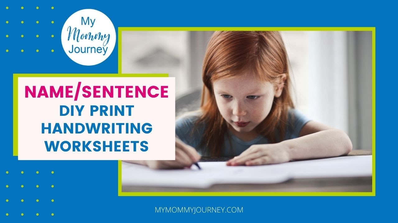 DIY Handwriting Worksheets to Make Penmanship Fun | My Mommy Journey