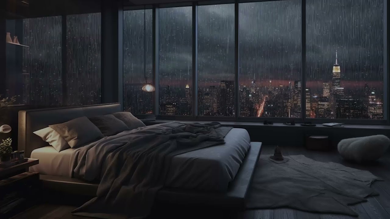 Mira Admiring the Beautiful City on a Rainy Night | Relax And Sleep As The Rain Passes Through The City en YouTube