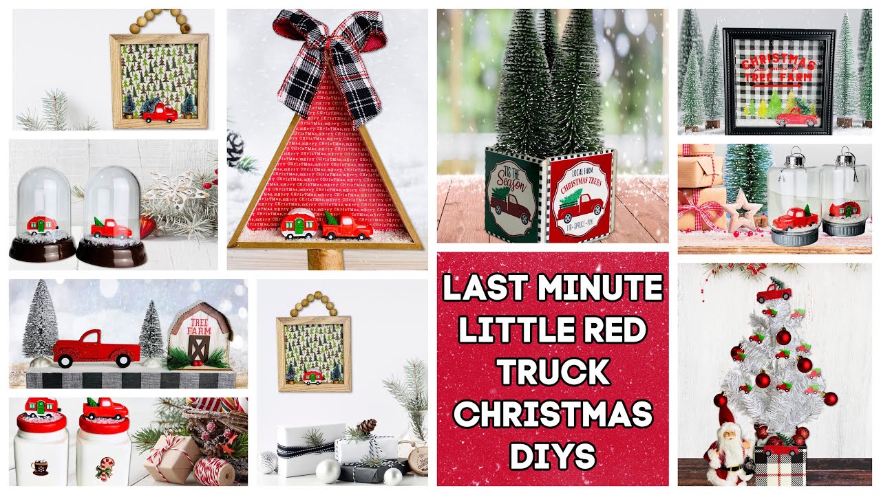 🚘 Last Minute Little Red Truck Easy Christmas DIYs Dollar Tree DIYs