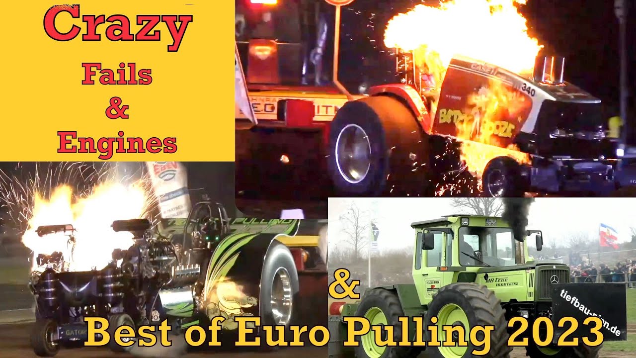 Tractor Pull Crash, Unfälle, Feuer und verrückte Motoren - 2023 #motorsport #tractorpulling
