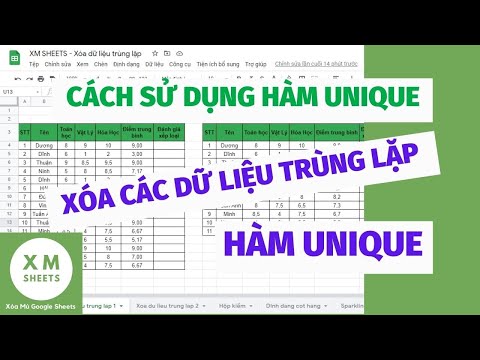 Video Cách lọc dữ liệu trùng lặp trên Google Trang Tính/... - youtube