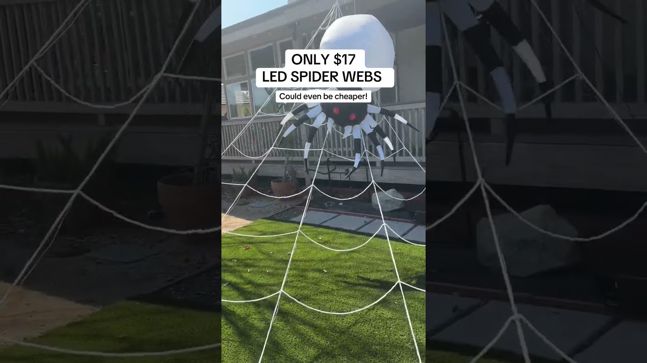 Spooky led spider webs for outdoor halloween dcor 
