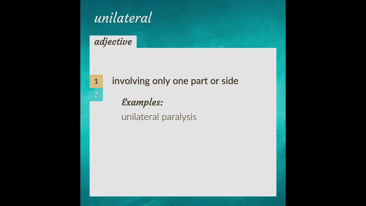 unilateral-meaning-of-unilateral-youtube