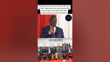 Raila heckled for outling the work of Mps as oversight rather than implementing per the constitution