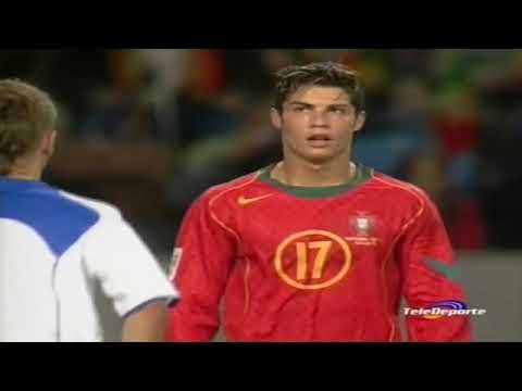 若き日のC.ロナウド　驚くべきパフォーマンス　2ゴール/1アシスト　2004/10/13 対ロシア