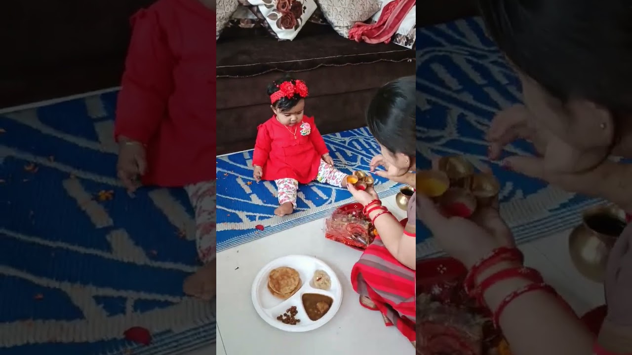 Cute Baby Kanya Pujan || Indian Tradition || Love my Tradition 