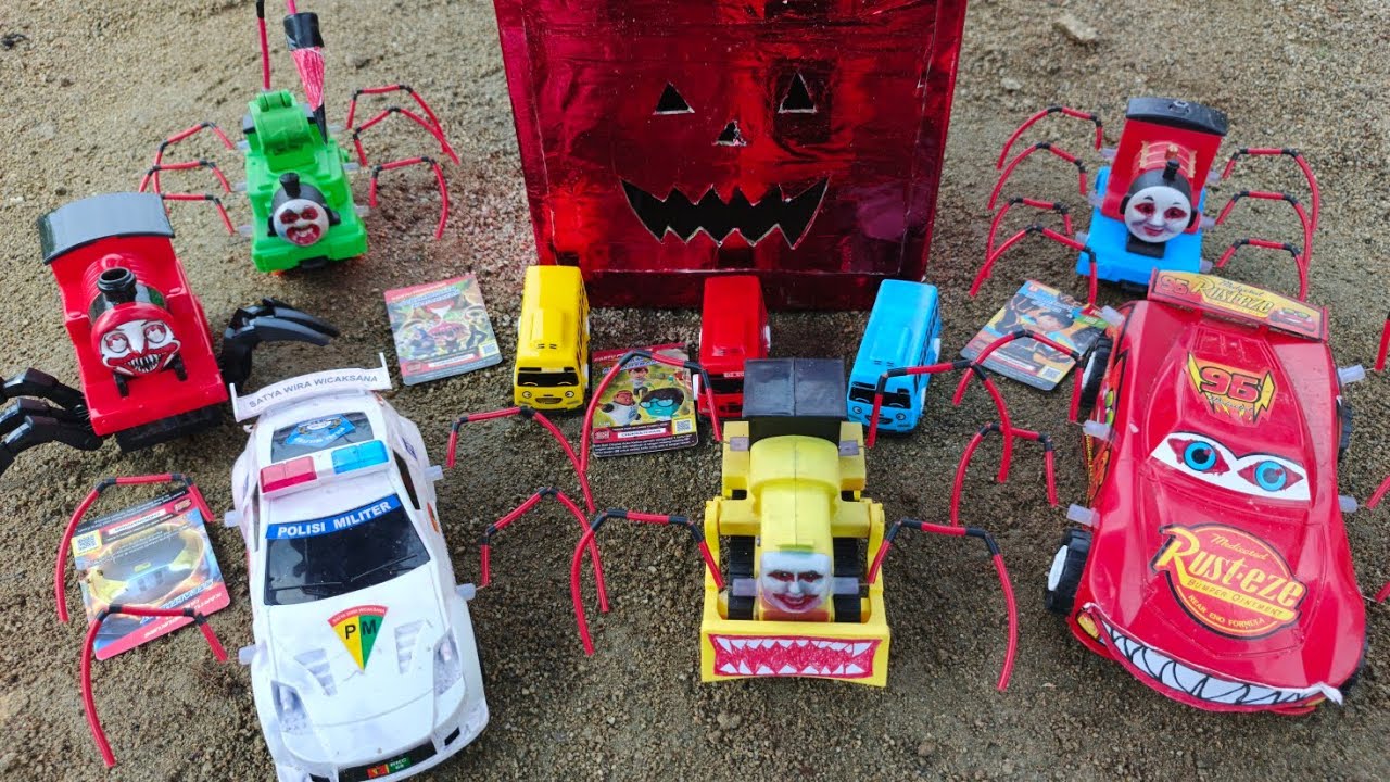 Bermain Kereta Api Hantu Laba-Laba, Thomas And The Friend, Mobil Laba-Laba, Mobil Hantu, BoboiBoy 25