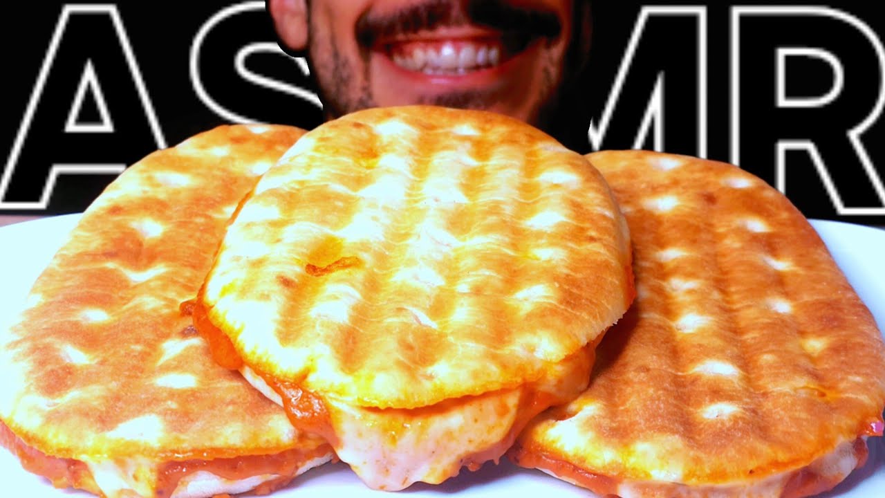 ASMR CHEESY PESTO PANINI (EATING SOUNDS) NO TALKING MUKBANG