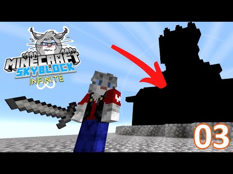 Minecraft SKYBLOCK INFINITE - SANCTUARY From the Horrors of the NIGHT!! (Starter House) - Ep. 3