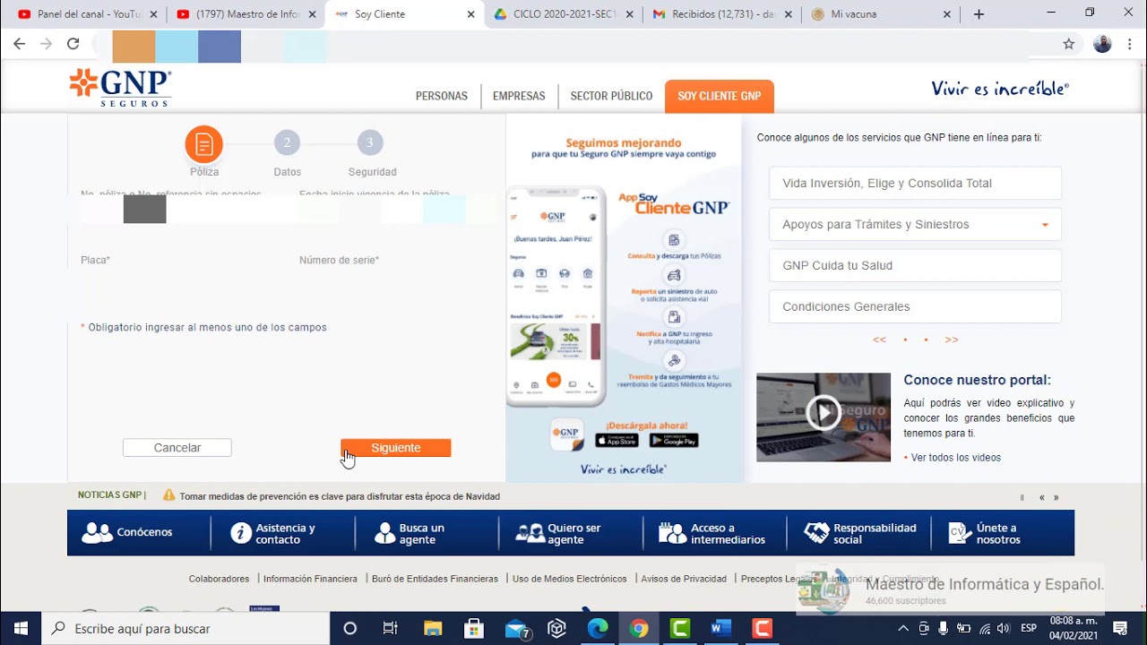 CÓMO DESCARGAR POLIZA EN SEGUROS GNP-REGISTRO (AUTOS, MÉDICOS,VIVIEANDA