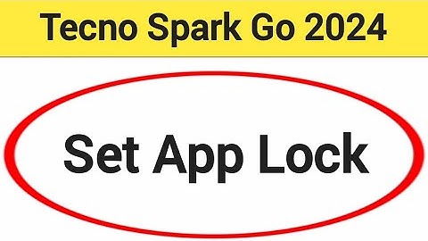 how to set App lock, Tecno Spark go 2024 me Applock kaise set kare