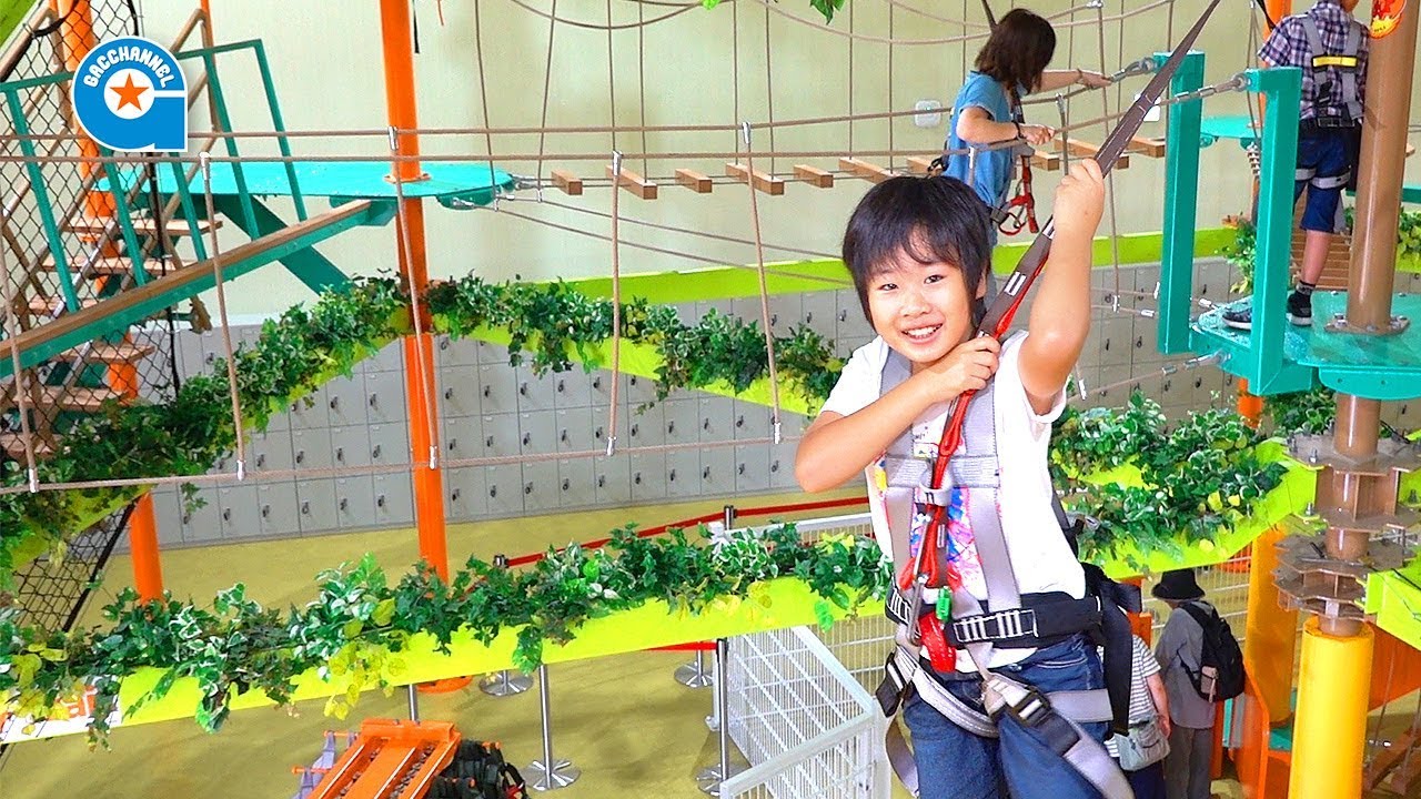 おやつタウン にレッツゴー 巨大なアスレチック にチャレンジ がっちゃん 前編 Youtube