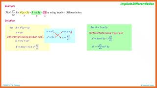 Implicit Differentiation Homework 33 example 2
