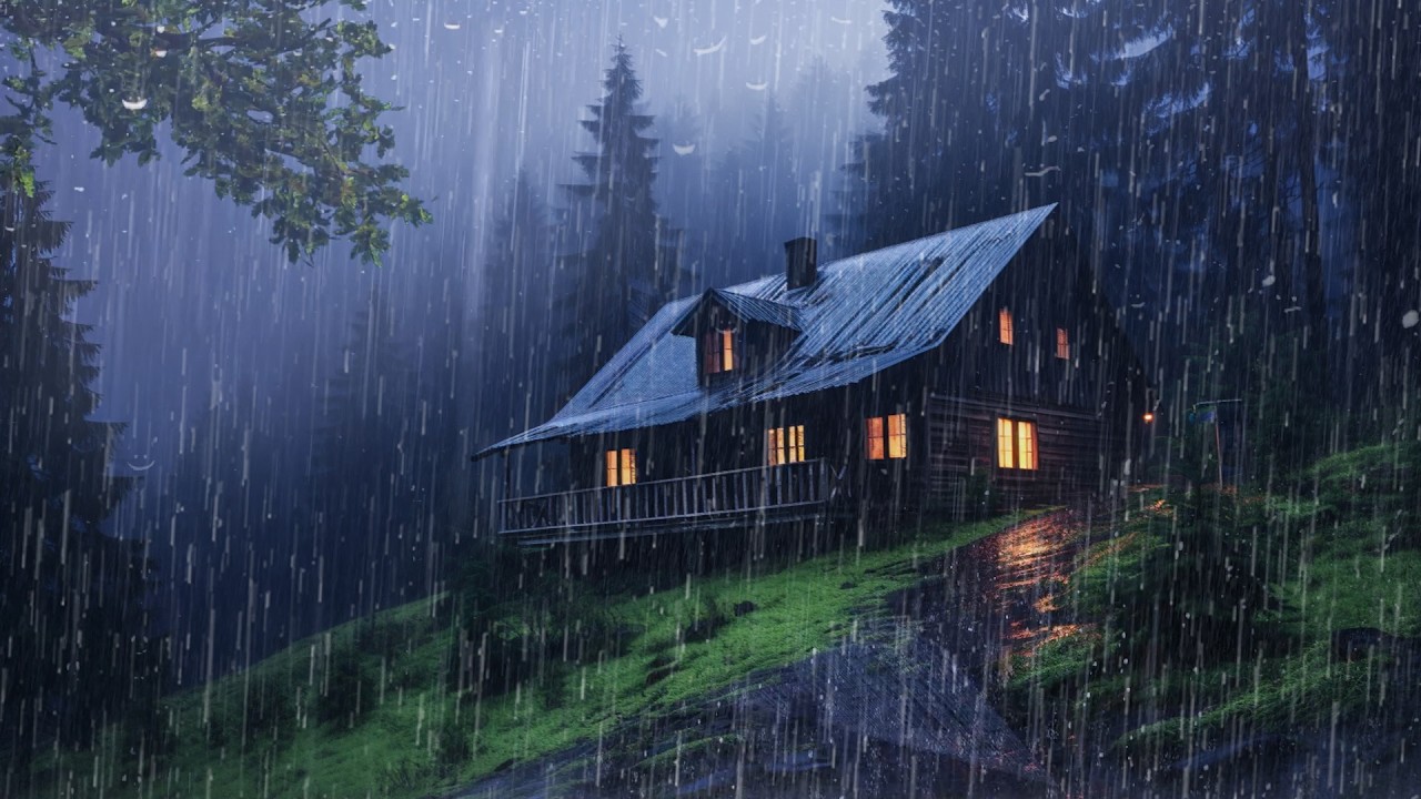 Goodbye Insomnia With Heavy Rain Sound |  Rain Sounds For Sleeping - Sleep FAST & Beat Insomnia