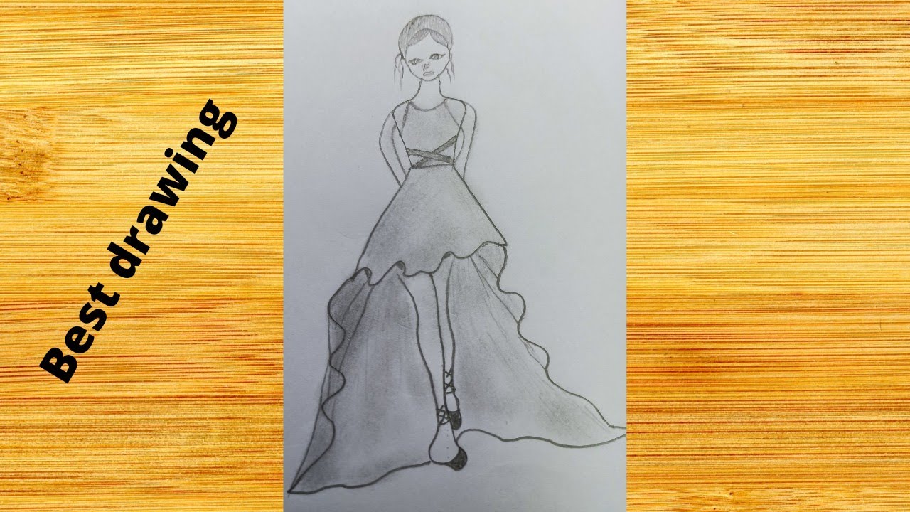How To Draw a Fashion Girl Pencil Drawing YouTube