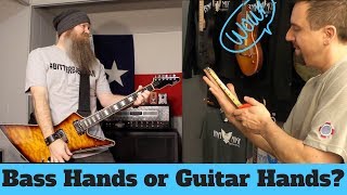 how big are your hands vlog! bass sized or guitar sized?