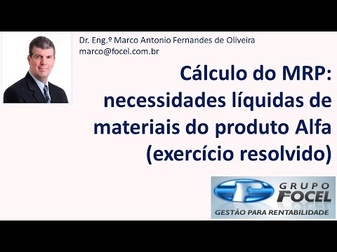 Gestão da produção - MRP produto Alfa #3 - Necessidades líquidas