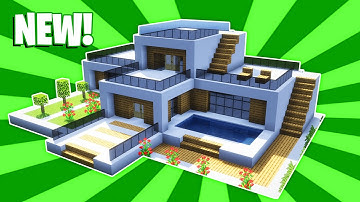 Minecraft : How To Build a Small Modern House Tutorial (#44)