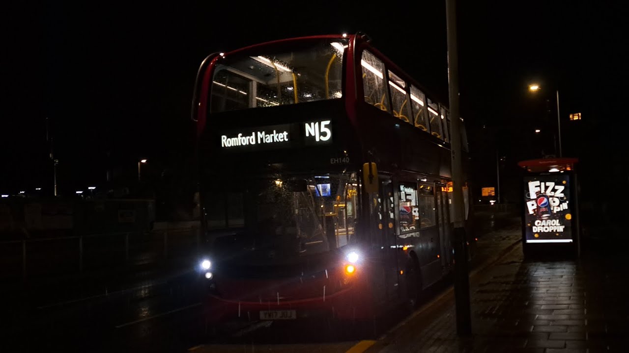 (4K) Slight Rain | Route N15 FRV | Oxford Circus - Romford Market