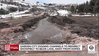 Garden City digs channels to redirect snowmelt to Bear Lake