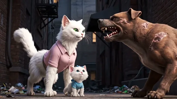 "Brave Mother Cat Fights a Dog to Save Her Kitten 🐱❤️🐶 | Emotional Rescue Story"