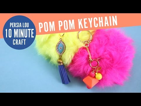 DIY Pom Pom Keychain