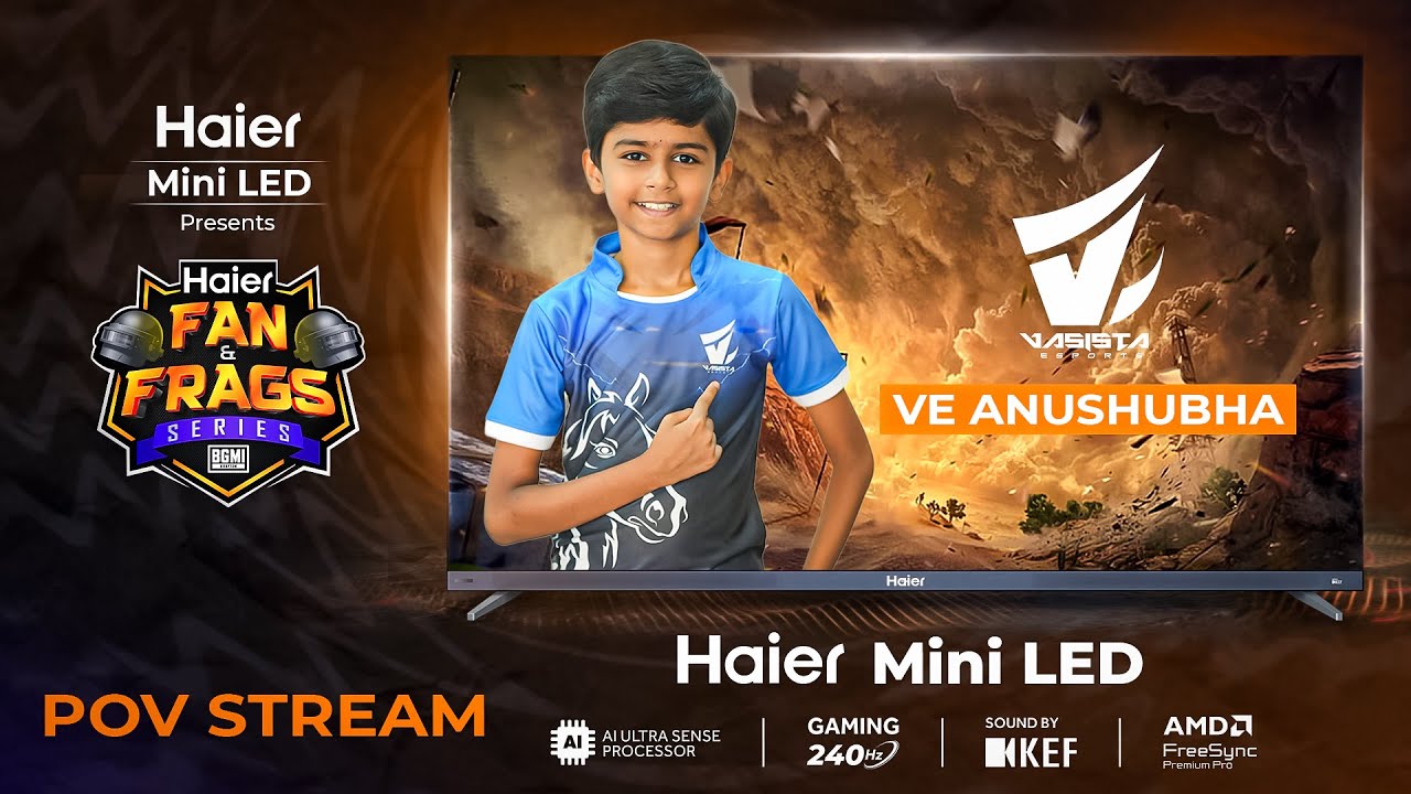 Haier Fan and Frags | BGMI | DAY 1 | POV STREAM  