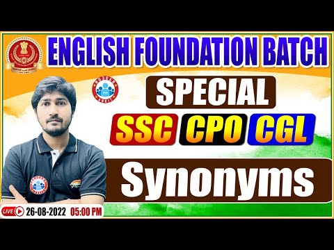 Synonyms | English Vocabulary | English For SSC CGL | SSC CPO English Classes | SSC CHSL English