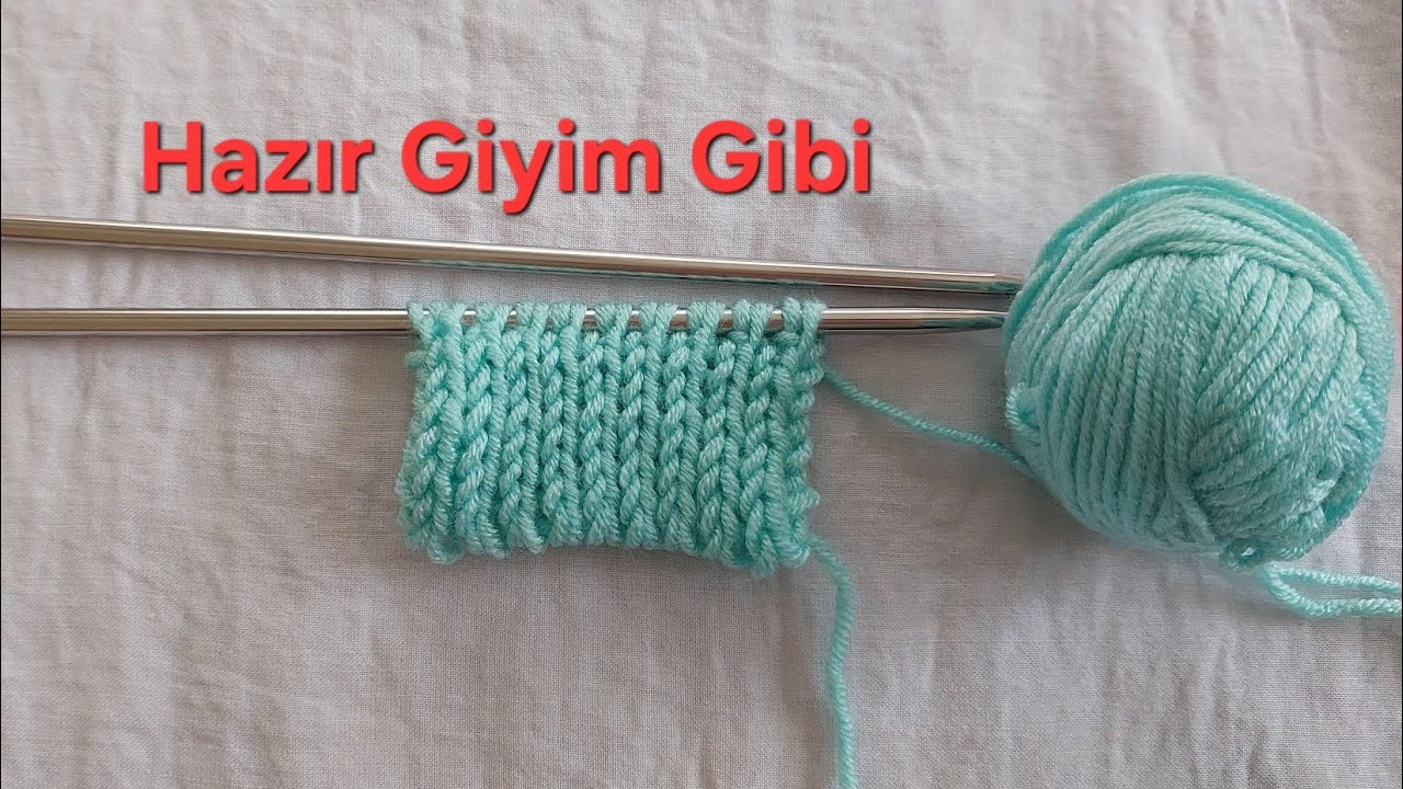 Torba Lastik Nasıl Örülür? Çift Katlı Örgü Tekniği / How to  Double Knitting Technique  Tubular Cast