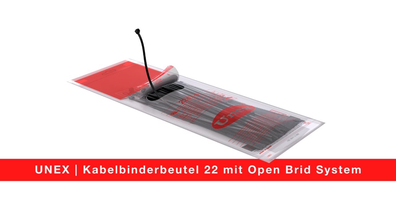 Unex Kabelbinderbeutel 22 mit Open Brid System