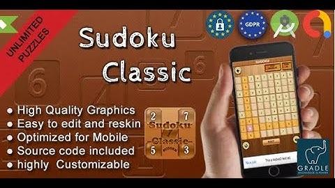 Sudoku Classic Admob + GDPR + Android Studio by bdrubel64