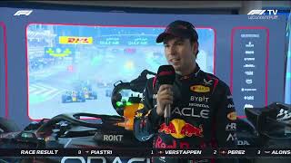 Information Bahrain GP | Checo Perez Post Race Interview Guide