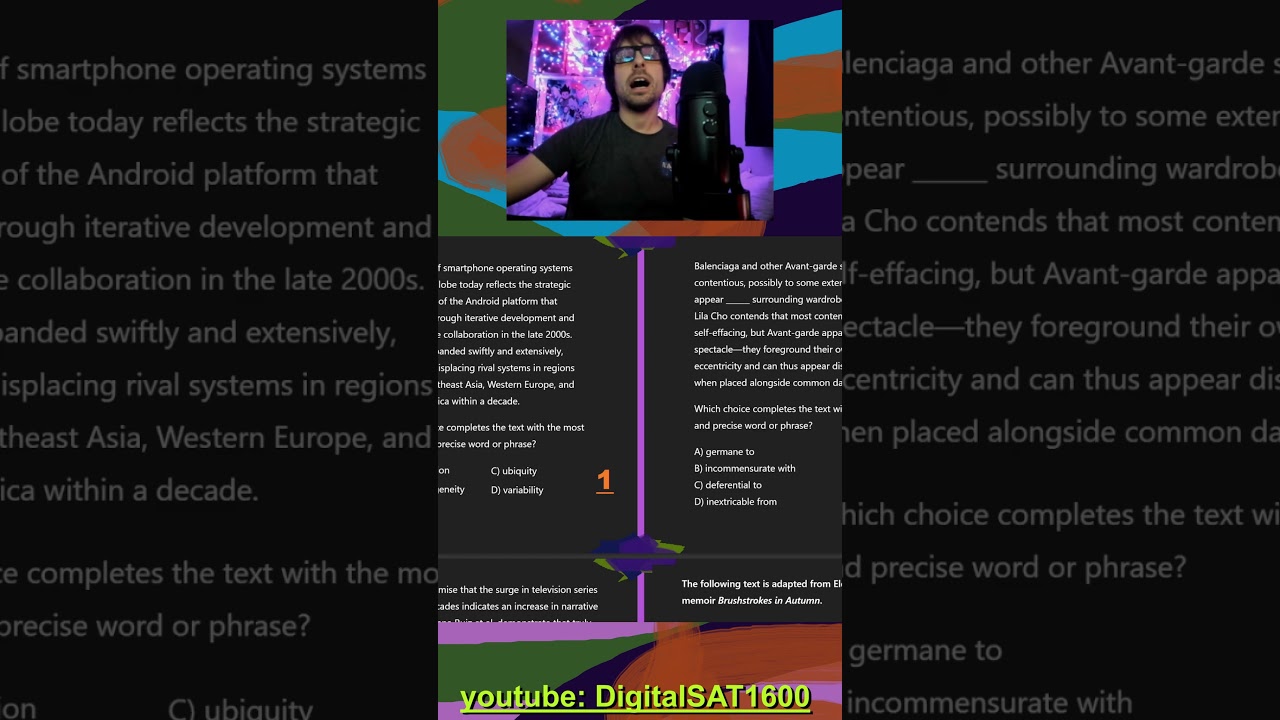 Модуль 2 по чтению для сложного SAT (платный рабочий лист + пошаговое руководство)