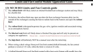 131 M3 30 HO Limits and Fan Control