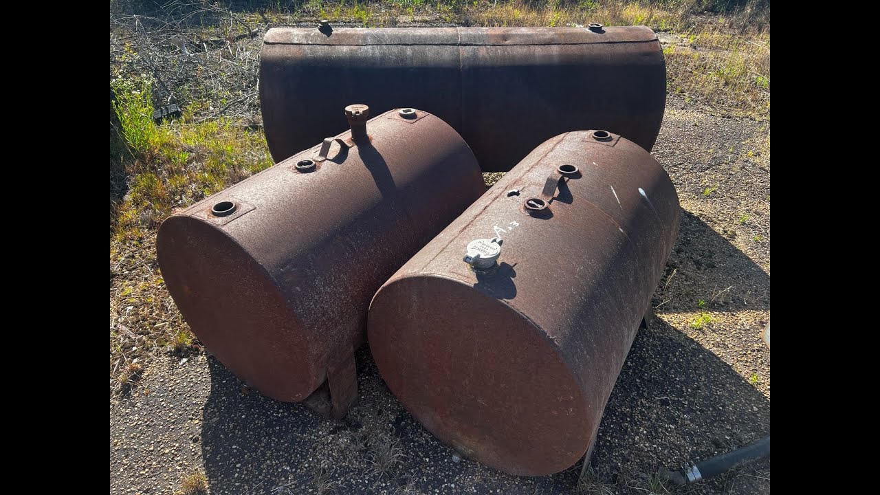 3 Skid Mounted Fuel Tanks Lot875 YouTube