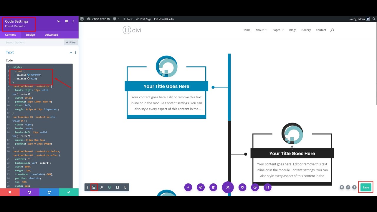 How To Change Color In The Divi Timeline Layout - Divi Layouts - YouTube