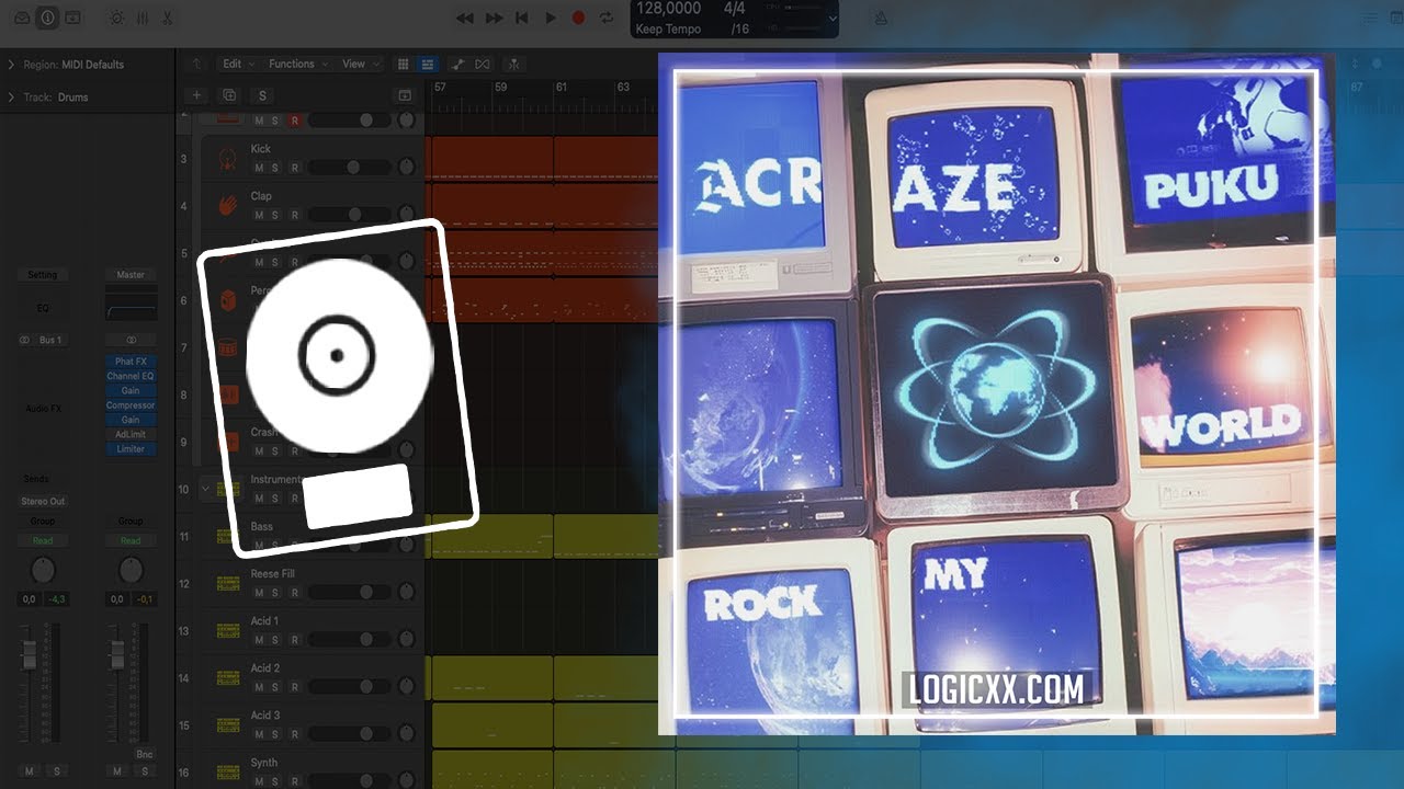 ACRAZE, Puku - Rock My World (Logic Pro Remake)
