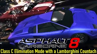 Asphalt 8 - Airborne: Class C Elimination Mode with a Lamborghini Countach