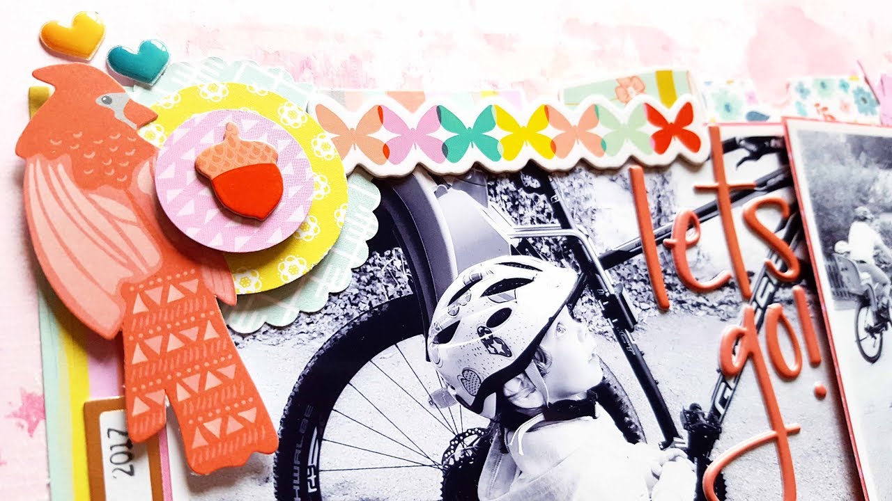 Mixed Media Scrapbooking- TURN THE PAGE Collection- Hip Kit Club September 2017