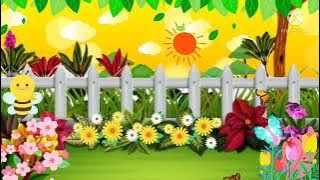 Background animasi bergerak Taman bunga