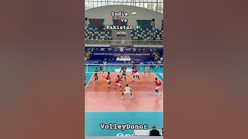 India 🇮🇳 Vs Pakistan 🇵🇰 Volleyball Teams Are Fighting😲Ends With Amazing Pipe Attack😱 #volley
