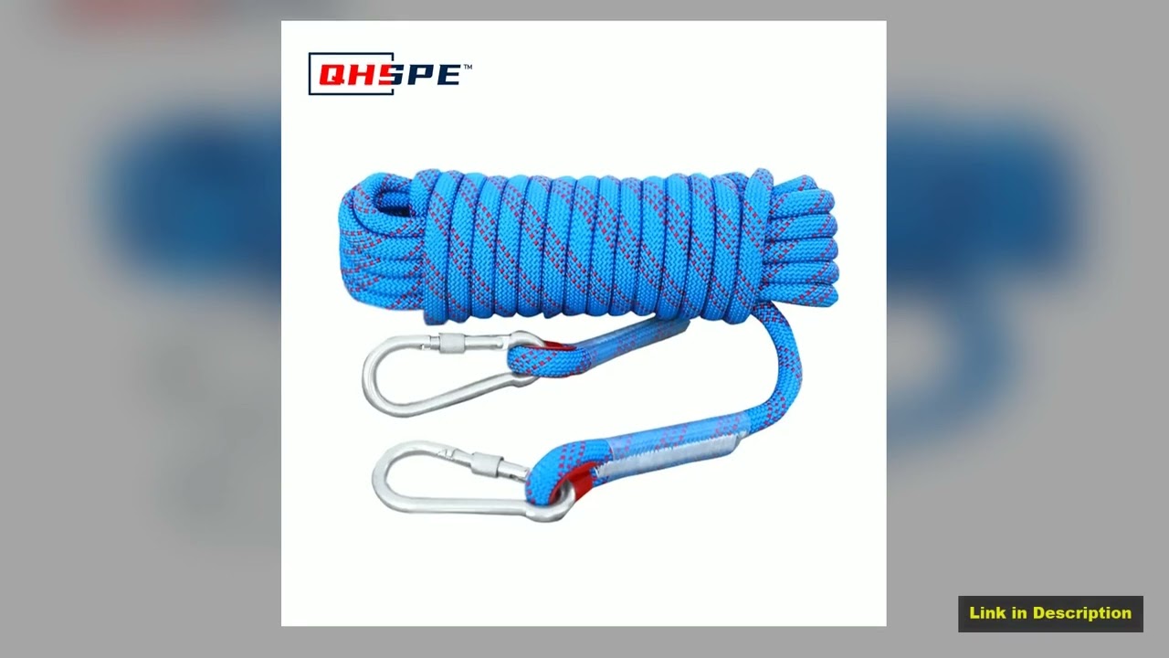 15M25M35M Outdoor Static Rope Tomshoo 10mm Climbing Rope for Fire Rescue Safety Escape Climbing