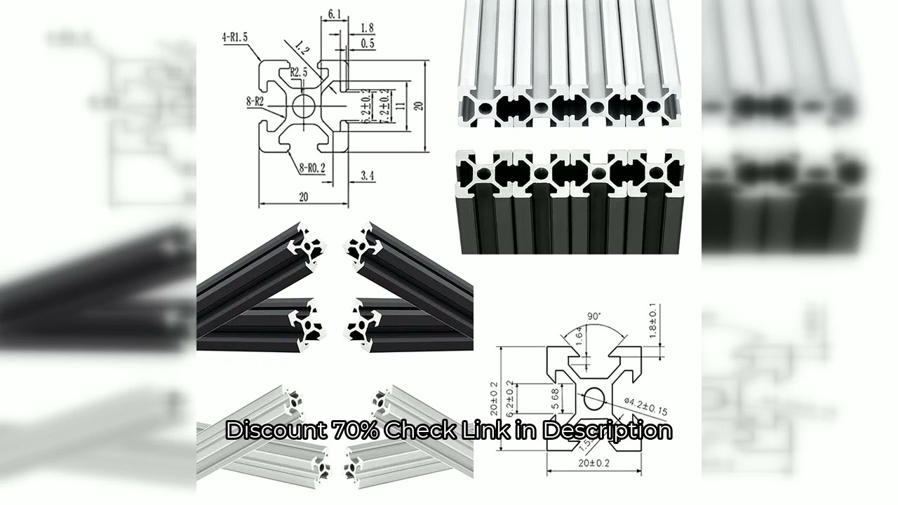 4pcs/lot 2020 Aluminum Profile V/T Slot 200 300 350 400 450 500 550 600 mm Linear Rail Extrusion Ext