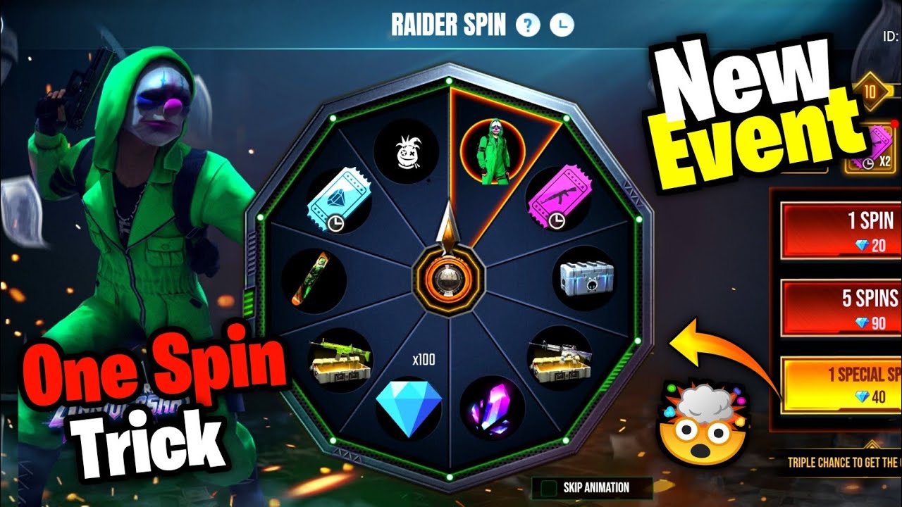 FREE FIRE NEW RAIDER SPIN EVENT - FREE FIRE NEW EVENT | TECHNO BANDA